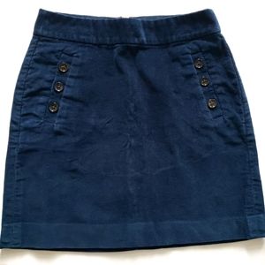 Banana Republic Cordury Button Navy Skirt  2